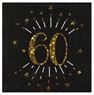 Imagen de Servilletas 60 Cumpleaños Negro/Dorado papel (10)