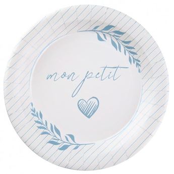 Imagen de Platos Comunión y Bautizo Azul 23cm (10)