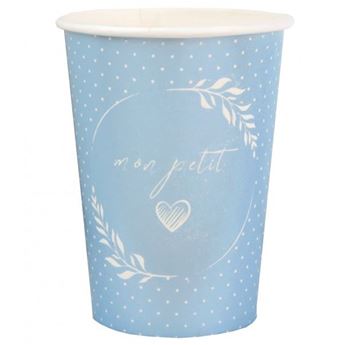Imagen de Vasos Comunión y Bautizo Azul cartón (10 unidades)