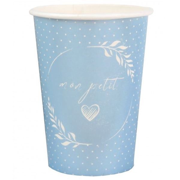 Imagen de Vasos Comunión y Bautizo Azul cartón (10 unidades)