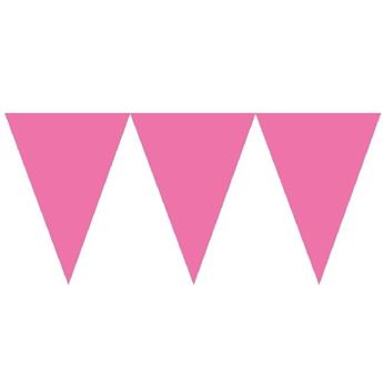 Imagen de Banderín Rosa Triángulos papel (4,5m)
