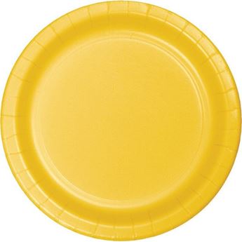Imagen de Platos Amarillos cartón 23cm (8 unidades)