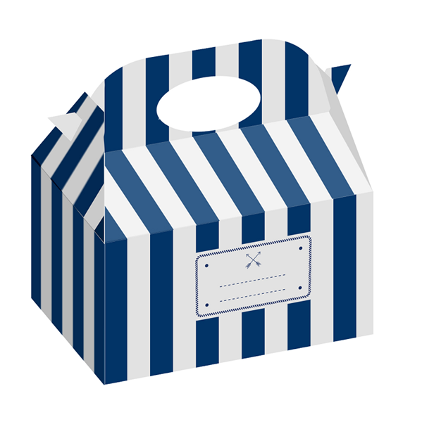 Imagen de Caja Rayas Azul y Blancas