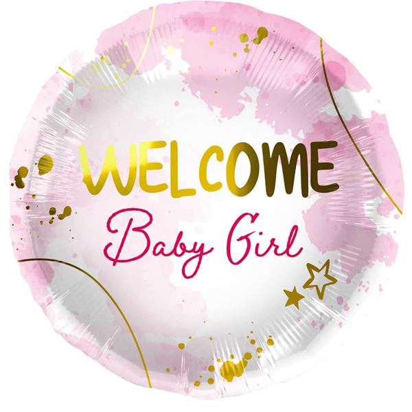 Imagen de Globo Welcome Baby Girl (45cm)