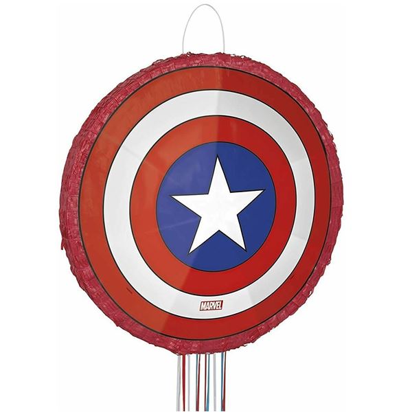 Piñata de Los Vengadores Escudo Capitán América 3D✔️ por sólo 29,66 €.  Envío en 24h. Tienda Online. . ✓. Artículos  de decoración para Fiestas.