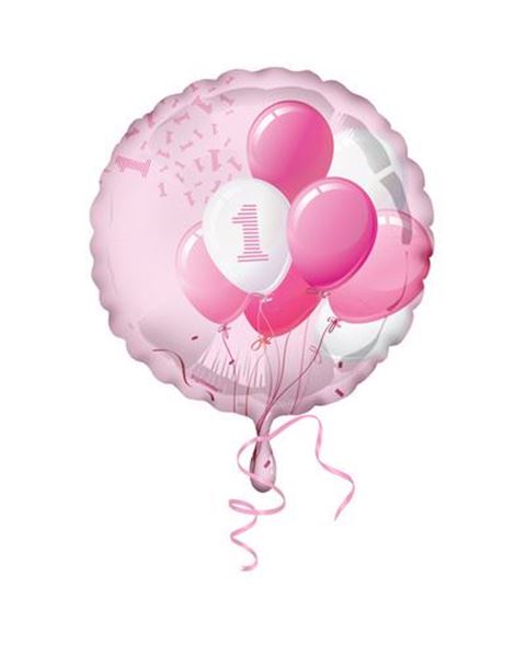 Picture of Globo Un Añito Rosa Globos (45cm)
