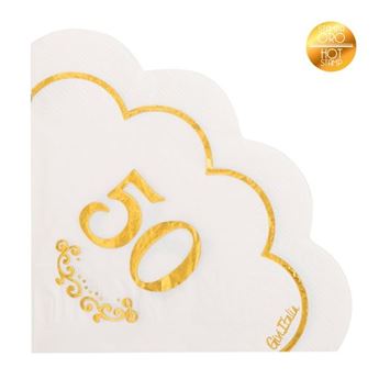 Imagen de Servilletas 50 Aniversario Dorada Elegante papel (16)