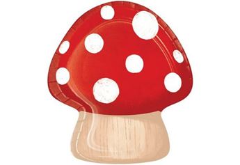 Imagen de Platos Cumpleaños Gnomos Seta cartón 22cm (8)