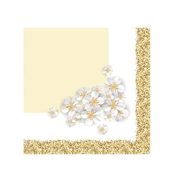 Imagens de Servilletas Modelo Glitter Dorado papel pequeñas (20)