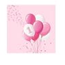 Imagen de Servilletas Un Añito Rosa Globos papel 33cm (20 unidades)