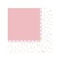 Picture of Servilletas Rosa con Blanco Corazones papel 33cm (20 unidades)
