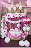 Imagen de Mantel Un Añito Rosa Globos papel (120cm x 180cm)