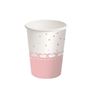 Imagen de Vasos Rosa con Blanco Corazones cartón (8 unidades)