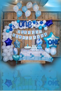 Imagen de categoría Cumpleaños primer cumple azul globos