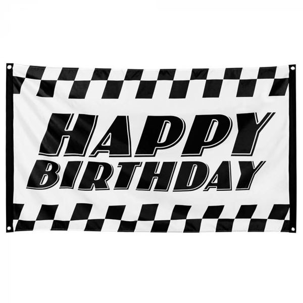 Imagens de Bandera de Carreras Racing Happy Birthday (150cm)