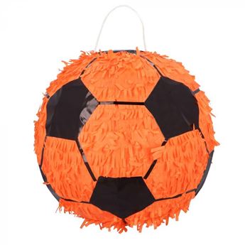 Imagen de Piñata Balón de Fútbol Naranja golpear 30cm