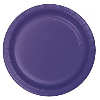 Imagens de Platos Morado cartón 23cm (8 unidades)