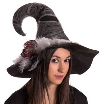 Imagen de Gorro Bruja con Flor Lujo