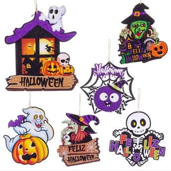 Imagen de Cartel Feliz Halloween Surtido (30cm)