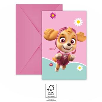 Imagen de Invitaciones de Patrulla Canina Skye y Everest (6 uds)