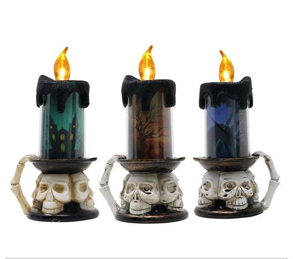 Picture of Farol Vela con Luz de Calaveras 17cm (1)