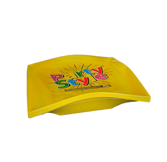 Imagen de Boles Amarillos Cuadrados plástico 18cm (8 unidades)