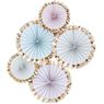 Imagen de Decorados Abanico Pastel y Dorado papel (5 unidades)