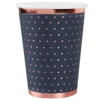Imagen de Vasos Azul Marino Elegante cartón (10)