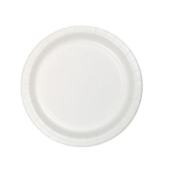 Imagen de Platos Blancos Celebrations cartón 18cm (8 uds.)