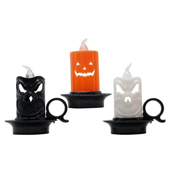 Imagens de Vela Led Calabaza Halloween surtida (8cm)