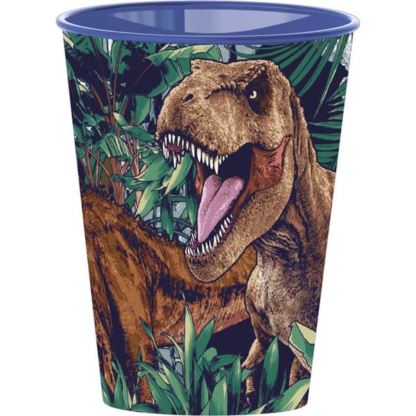 Imagen de Vaso Dinosaurio Jurásico Plástico Duro Reutilizable (260ml)