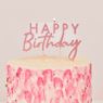 Imagen de Vela Happy Birthday Rosa Dorado