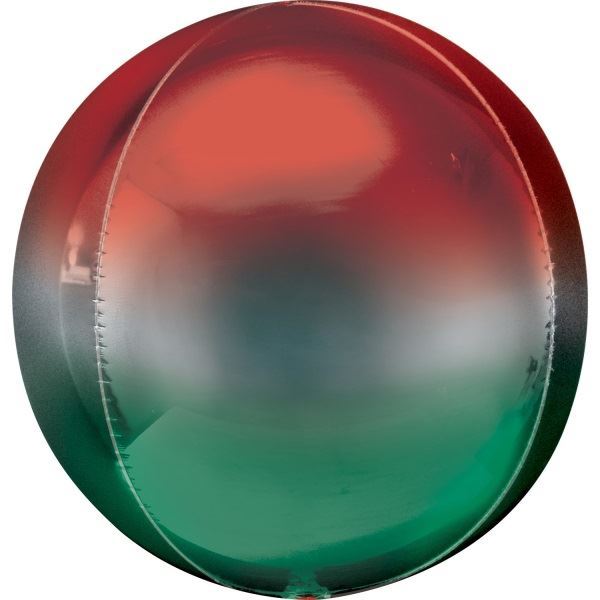 Picture of Globo Rojo & Verde Esférico Orbz (38cm)