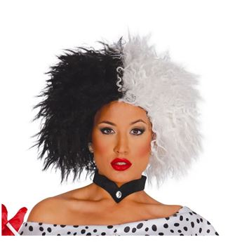 Imagen de Peluca Cruella Blanca y Negra