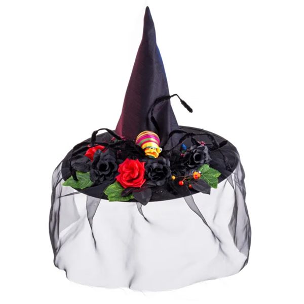 Imagen de Gorro Bruja Flores Mujer