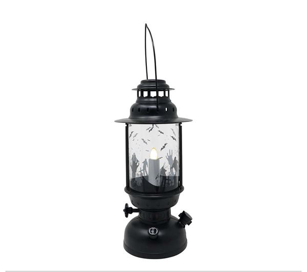 Picture of Farol Negro Vela con Luz  Halloween (30cm)