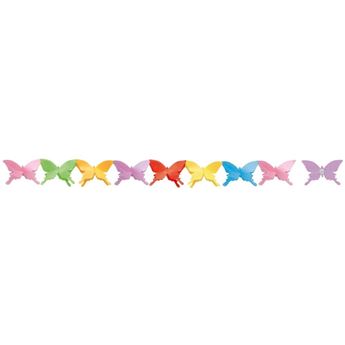 Imagen de Guirnalda Mariposas Multicolor papel (3m)