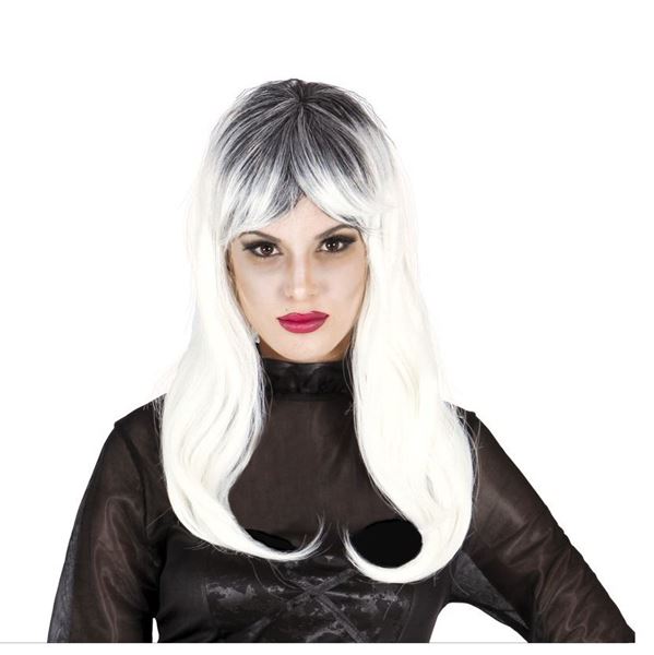 Imagens de Peluca Blanca con negra Raíz Eventos