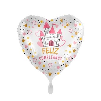 3 GLOBOS CON HELIO - CORAZÓN ROSA ORO – Guapa con flores