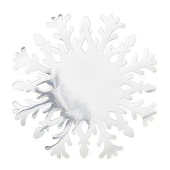 Imagen de Bajoplatos Copo de Nieve Plateado 35cm (4 unidades)