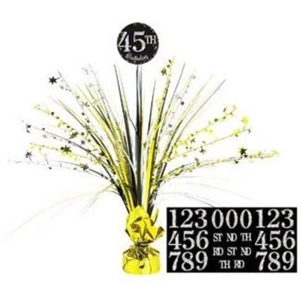 Imagens de Centro de Mesa Happy Birthday Elegante Personalizable