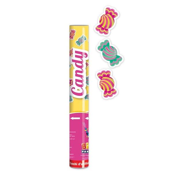 Imagen de Cañón Confeti forma Caramelos Papel 30cm