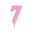 Picture of Vela 7 Rosa Pastel (10cm) 