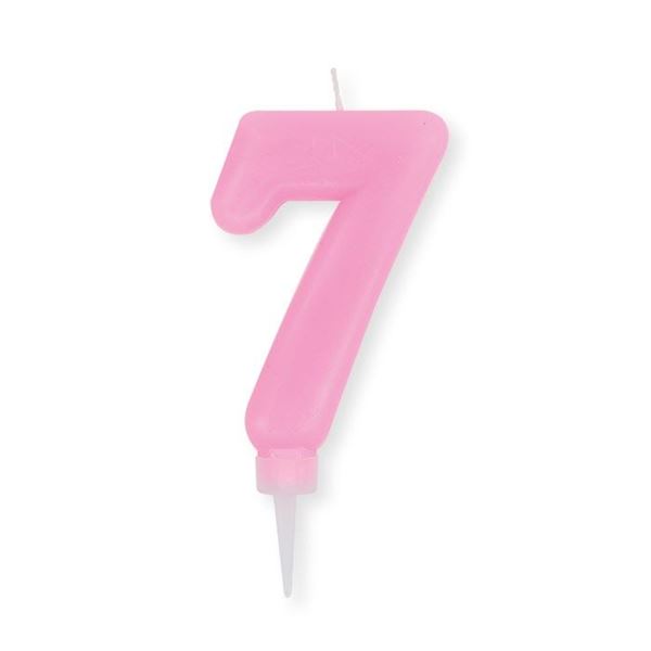Imagen de Vela 7 Rosa Pastel (10cm) 