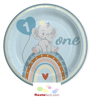 Imagen de Platos Un Año Boho azul 24cm (8)