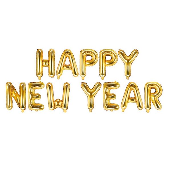 Imagen de Globos Feliz Año Nuevo Dorado (370cm)