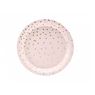 Picture of Platos Rosa Puntos Dorados cartón 18cm (6 unidades)