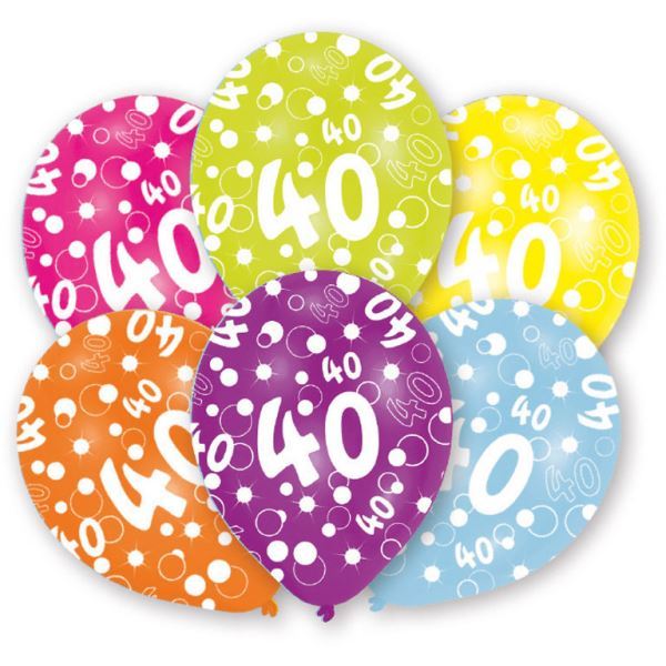 Picture of Globos 40 Años Látex (6 unidades)