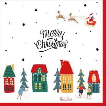 Imagen de Servilletas Merry Christmas papel 33cm (16 unidades)