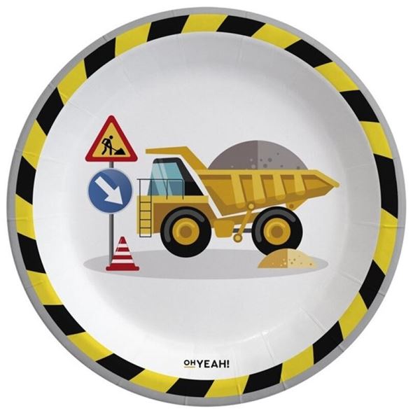 Picture of Platos Construcción infantil cartón 23cm (6)